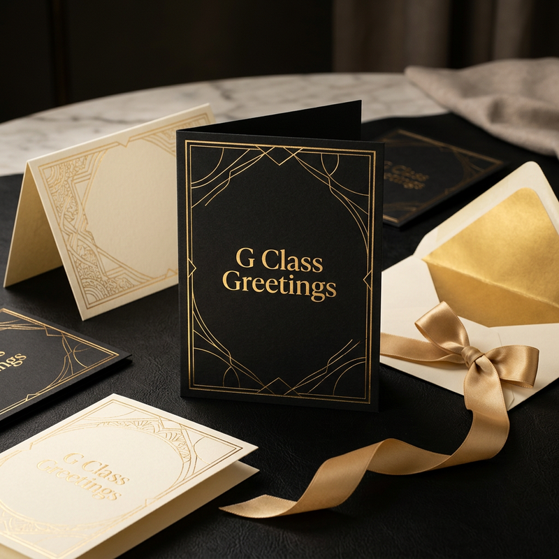 G Class Greetings black-and-gold collection image