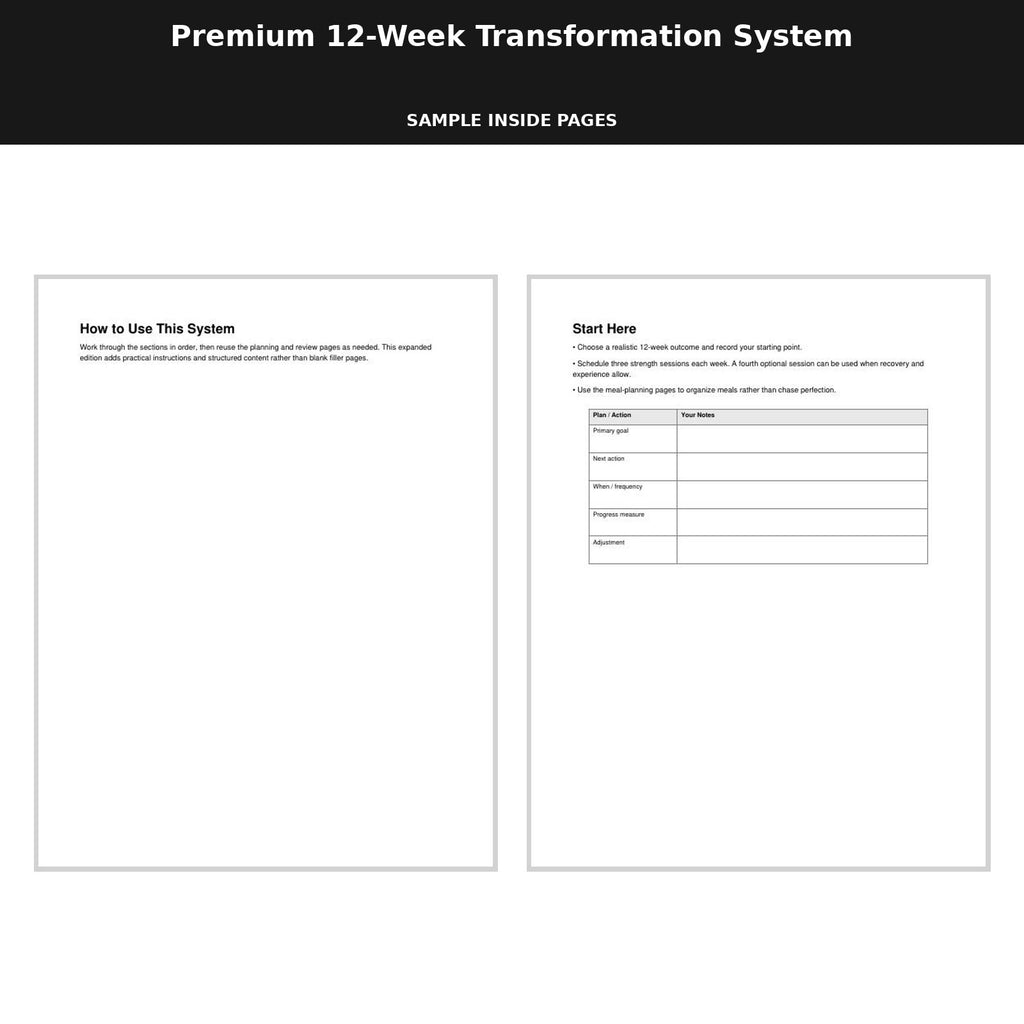 12-Week Total Transformation System (Printable)
