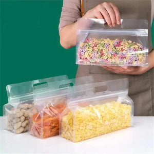 10-Pieces: Reusable Silicone Leakproof Food Storage Bags