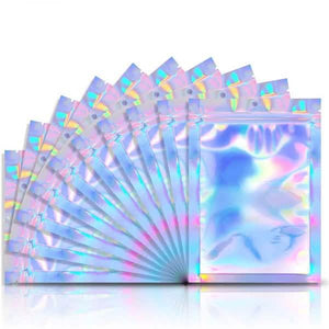 100-Pack: Resealable Holographic Foil Bags