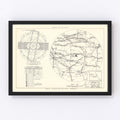 Vintage Map of the Sedalia Air Force Base Vicinity, 1951