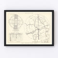 Vintage Map of the Stead Air Force Base Vicinity, 1952