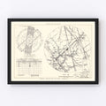 Vintage Map of the Travis Air Force Base Vicinity, 1951