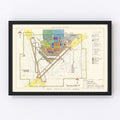Vintage Map of Walker Air Force Base, 1951