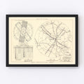 Vintage Map of the Alexandria Air Force Base Vicinity, 1952