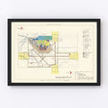 Vintage Map of Altus Municipal Airport, 1952