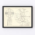 Vintage Map of the Altus Municipal Airport Vicinity, 1952