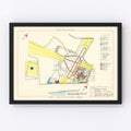 Vintage Map of Myrtle Beach Air Base, 1952