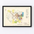 Vintage Map of Sewart Air Force Base, 1952