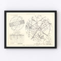 Vintage Map of the Shaw Air Force Base Vicinity, 1953