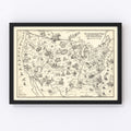 Vintage Map of United States 1926