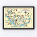 Vintage Map of Washington DC 1935