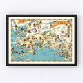 Vintage Map of Alaska 1935