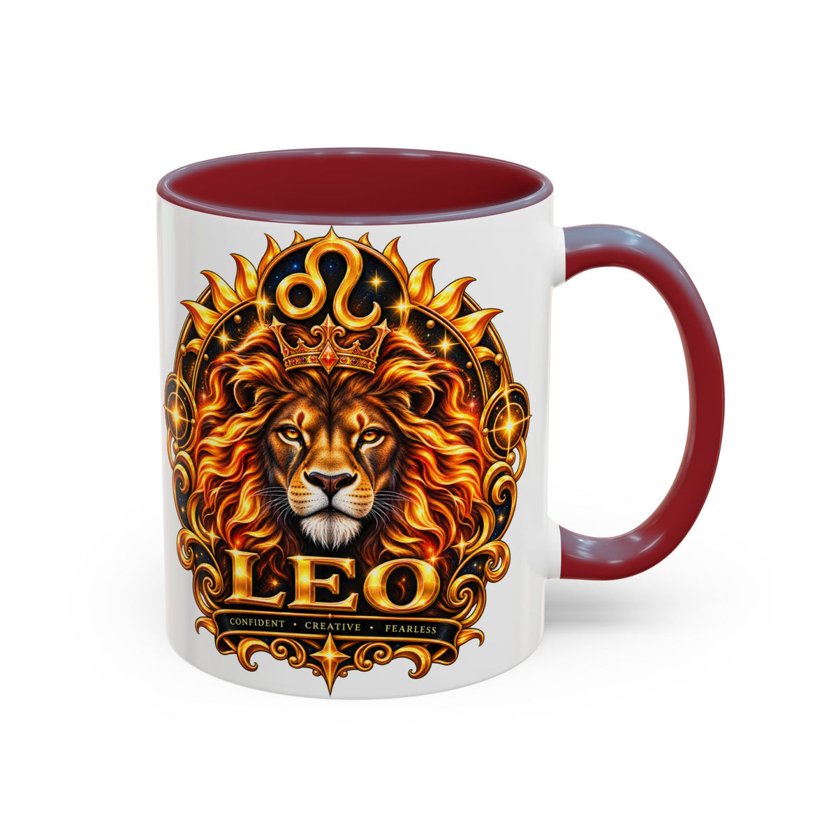 Leo Zodiac Lion Coffee Mug — Astrological Birthday Gift (11/15oz)