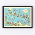 Vintage Map of Panama Canal, 1935