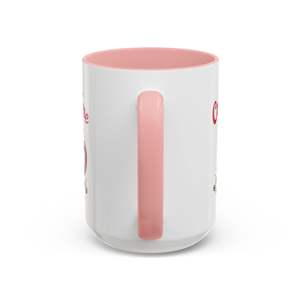 Coffee Mug - "Coffee Time" Red Accent Ceramic Mug (11/15oz)