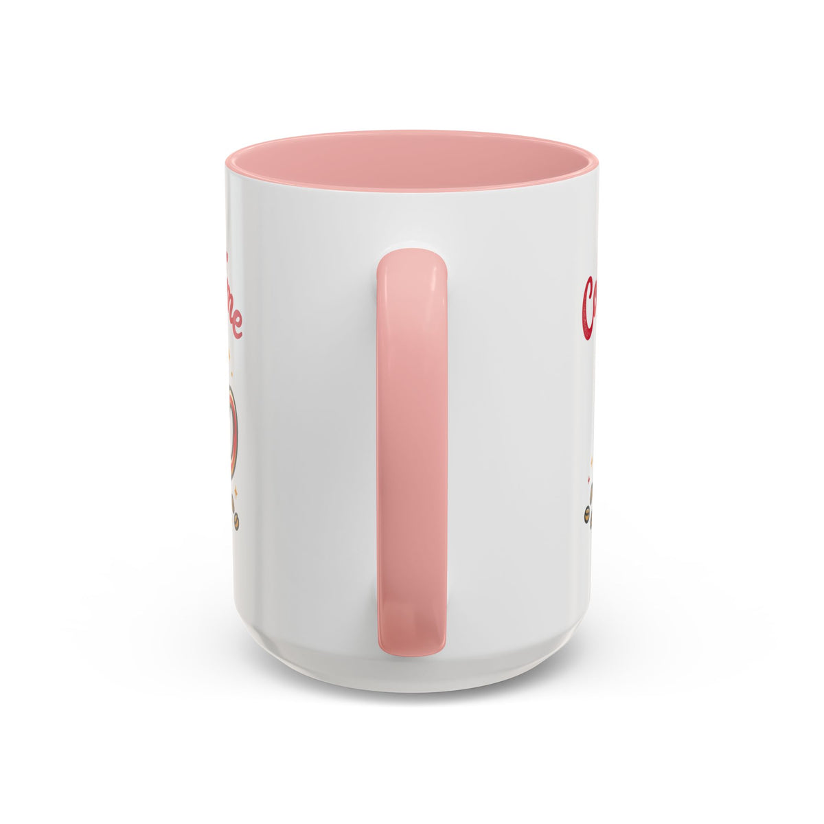 Coffee Mug - "Coffee Time" Red Accent Ceramic Mug (11/15oz)