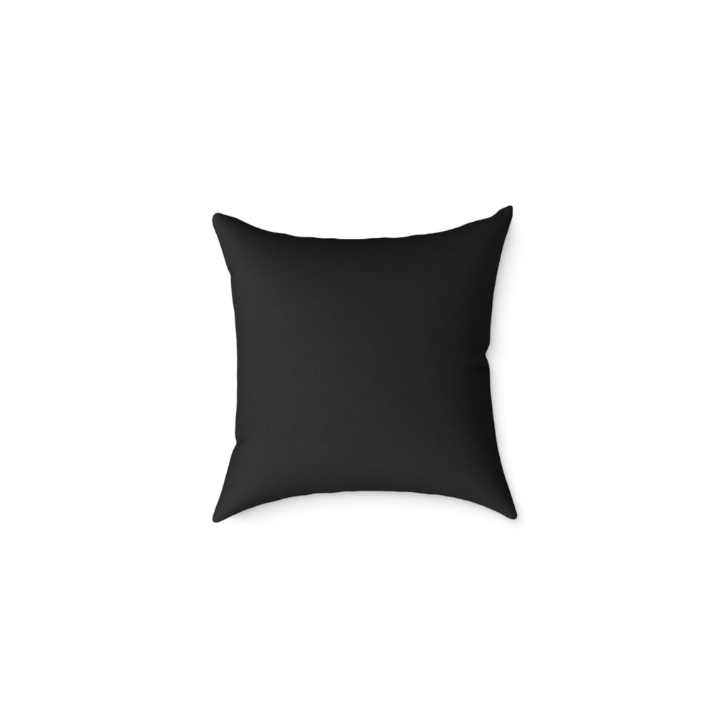 Black Square Throw Pillow - Minimal Modern Accent Cushion for Living Room & Bedroom