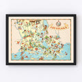 Vintage Map of Louisiana 1935