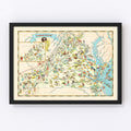 Vintage Map of Virginia 1935
