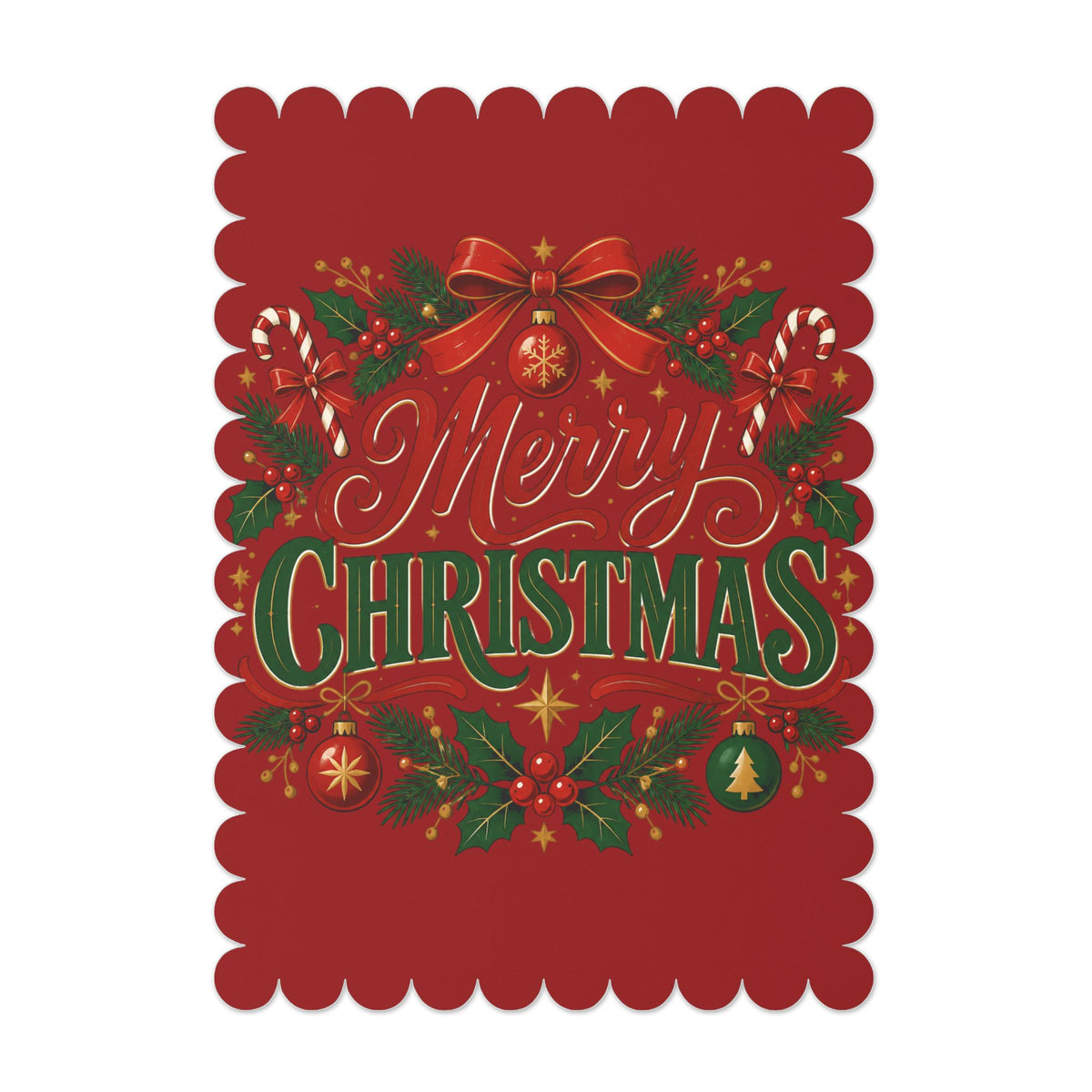 Merry Christmas Holiday Greeting Card