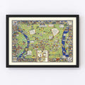 Vintage Map of Philadelphia, Pennsylvania 1926