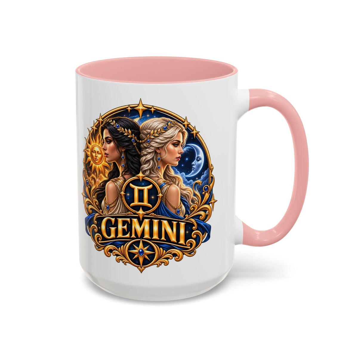 Gemini Zodiac Coffee Mug — Gemini Sign Astrology Accent Mug (11/15oz)