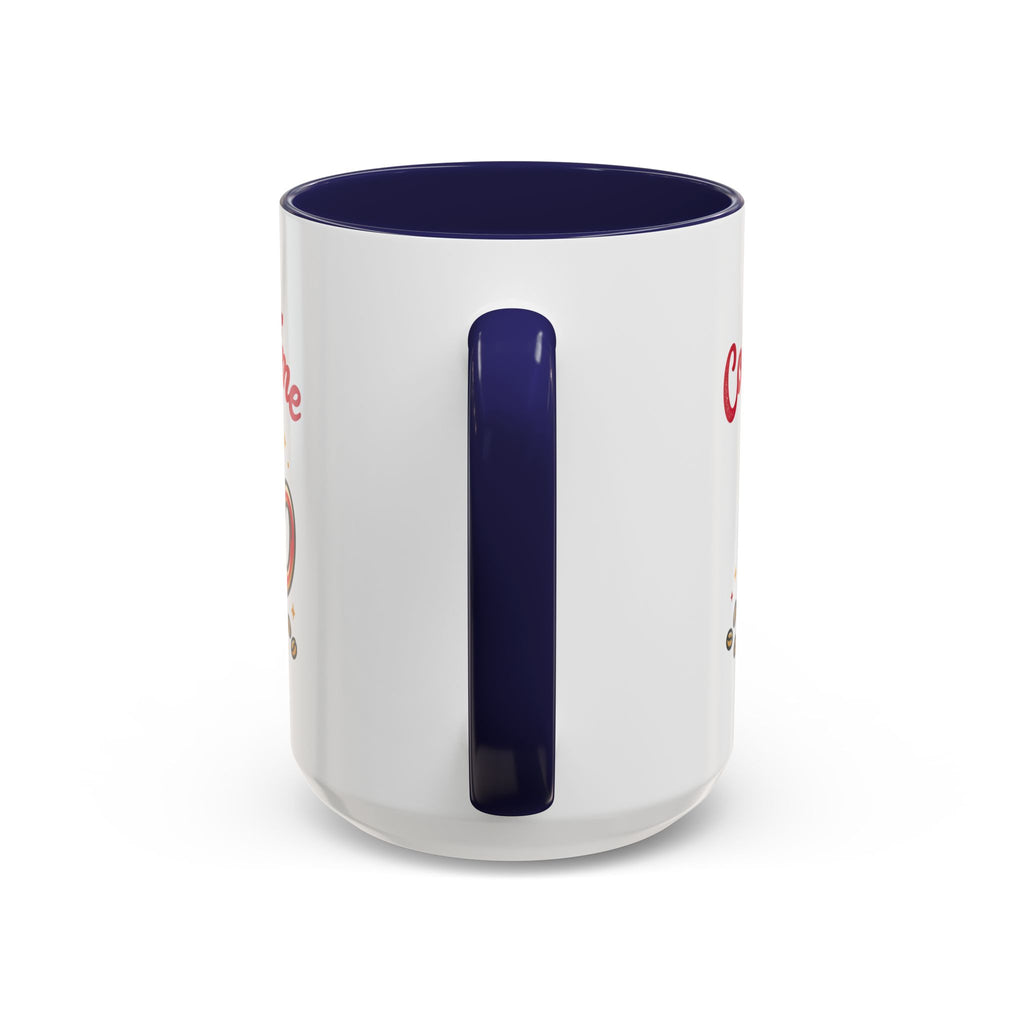 Coffee Mug - "Coffee Time" Red Accent Ceramic Mug (11/15oz)