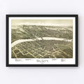 Vintage Map of Oil City, Pennsylvania 1896