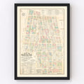 Vintage Map of Little Italy, New York 1869