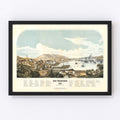 Vintage Map of San Francisco, California 1849