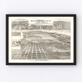Vintage Map of San Leandro, California 1892