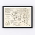 Vintage Map of Savannah, Georgia 1794