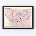 Vintage Map of Hunters Point Long Island, New York 1873