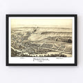 Vintage Map of Peckville, Pennsylvania 1892