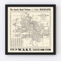 Vintage Map of South Bend, Indiana 1931