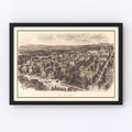 Vintage Map of Yale University, 1906