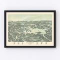 Vintage Map of Lake Winnipesaukee, New Hampshire 1909