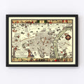 Vintage Map of Gadsden, Alabama 1939