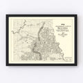 Vintage Map of Chambers County, Alabama 1974