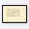 Vintage Map of Winston County, Alabama 1878