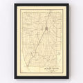 Vintage Map of Butler County, Alabama 1884