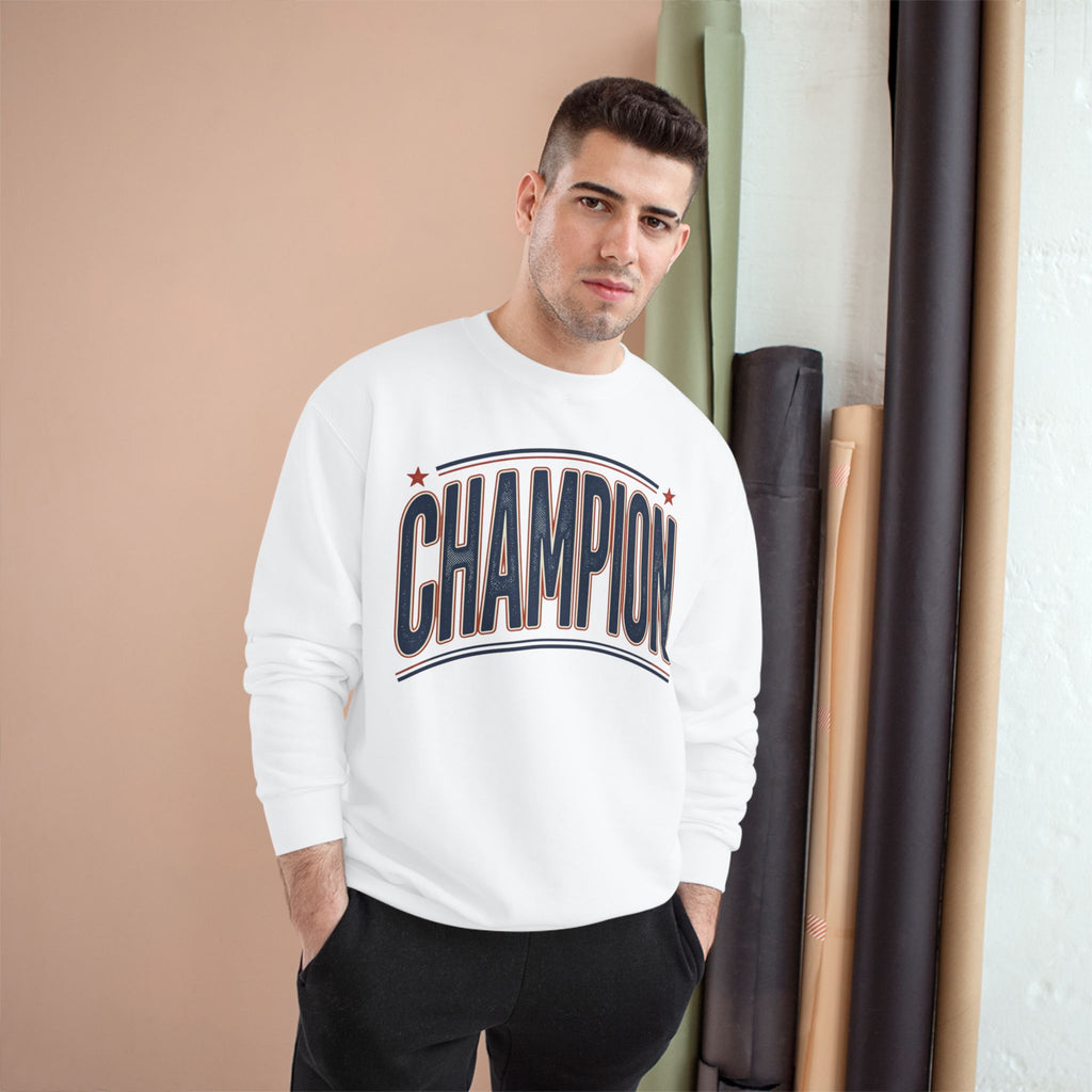 Champion Graphic Sweatshirt — Retro Arch Lettering Pullover