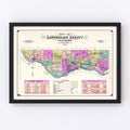 Vintage Map of Lauderdale County, Alabama 1907