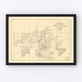 Vintage Map of Anniston, Alabama 1890