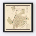 Vintage Map of Birmingham, Alabama 1888