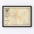 Vintage Map of Jasper, Alabama 1891