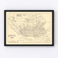 Vintage Map of Mobile, Alabama 1888