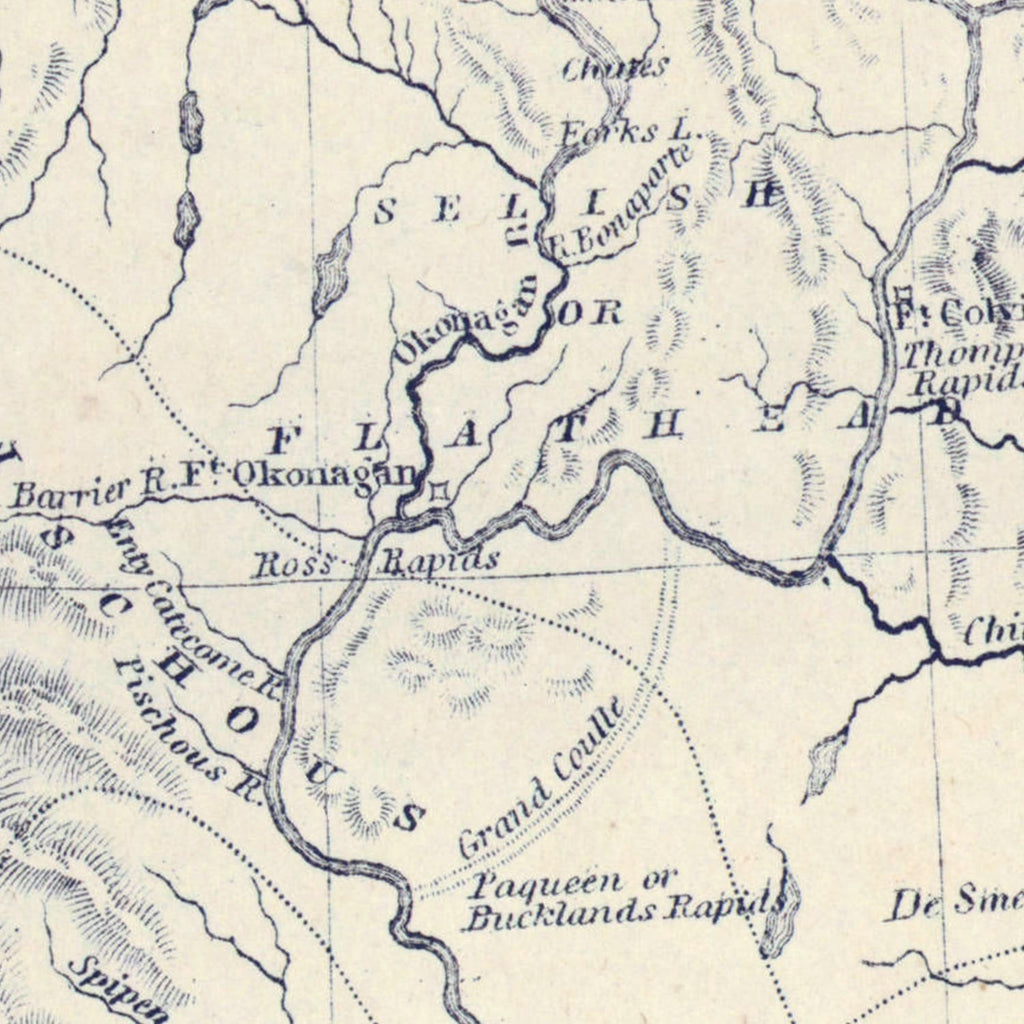 Vintage Map of Washington 1849