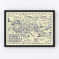 Vintage Map of Washington State University, 1946